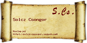 Solcz Csongor névjegykártya